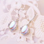Colorful Moonstone Dangle Earrings - 925 Sterling SilverEarrings