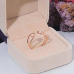 Minimalist White Fire Opal Adjustable RingRing