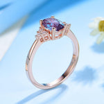 Lovely Alexandrite White Topaz Oval RingRing