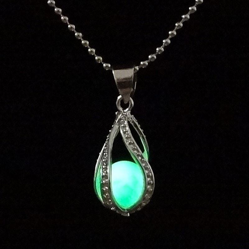 Mermaid's Teardrop Glowing NecklaceNecklaceGreen