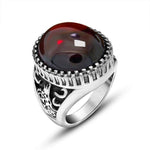 Agate Titanium Men RingRing8Red