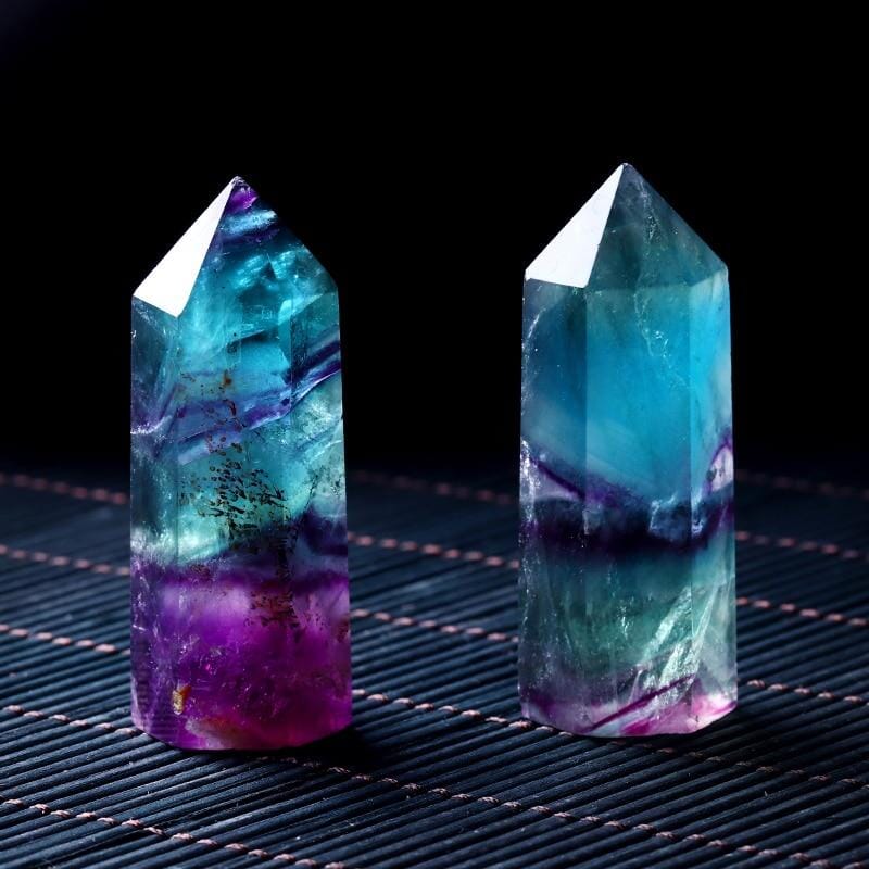 Natural Fluorite Crystal Wand StoneRaw Stone