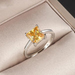 Classic Style Citrine Ring - 925 Sterling SilverRing