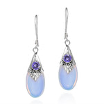 Party Water Drop Shaped Moonstone EarringsEarringspurpl