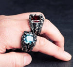 Ruby & Sapphire Dragon Men RingRing