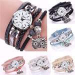 Leather Bracelet Quartz WristwatchBracelet