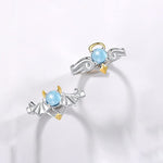 Angel and Bat Moonstone Adjustable RingRing