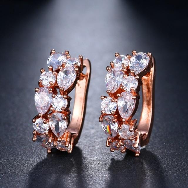 Multi Rose Gold Color EarringsEarringsRose Gold White
