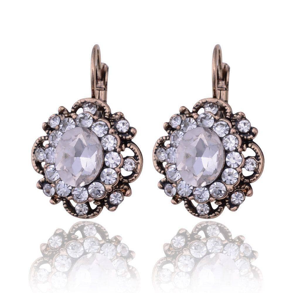 Sapphire Crystal Drop EarringsEarringsWhite