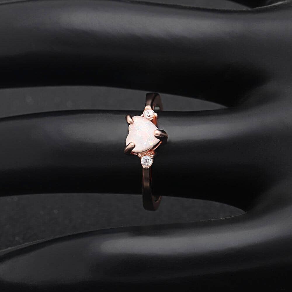 Pink Cupid Fire Opal Heart RingRing