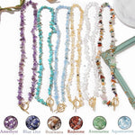 Boho Fashion Aventurine and other Stone Chips ChokerNecklace