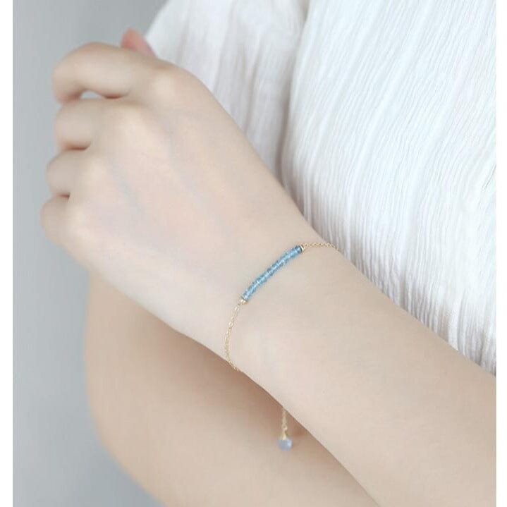 Blue Topaz Yellow 14K Gold BraceletBracelet