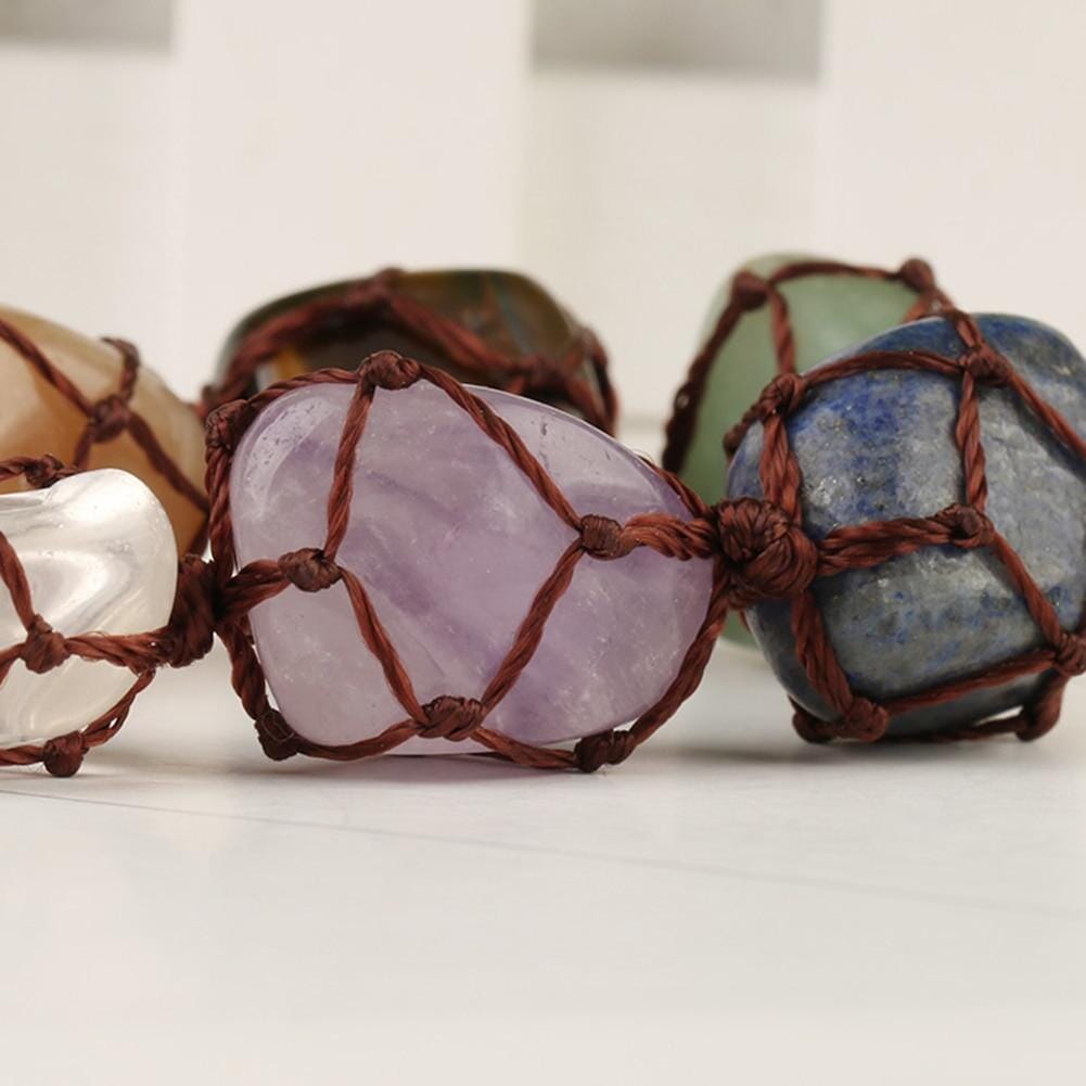 7 Chakra Natural Tumbled Gemstone Hanging DecorationHome Decor