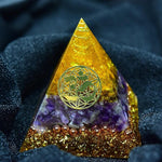 Orgone Pyramid Amethyst Citrine CrystalHealing Crystal