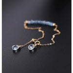 Blue Topaz Yellow 14K Gold BraceletBracelet