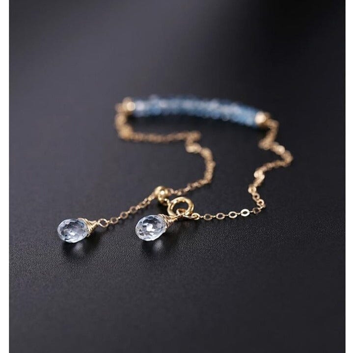 Blue Topaz Yellow 14K Gold BraceletBracelet