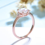 Natural Moonstone Zircon Rose Gold RingRing