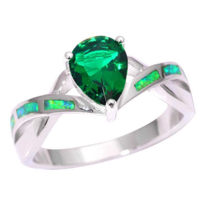 Green Fire Opal Green Quartz RingRing7