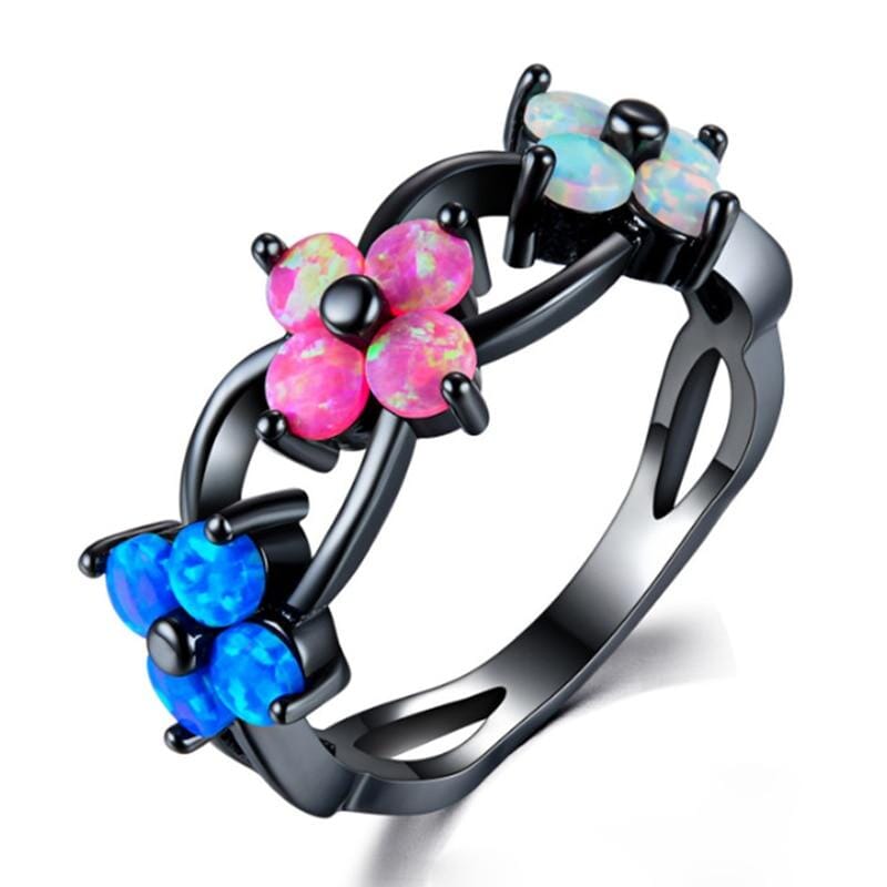 Natural Flower Opal Charm RingRing6