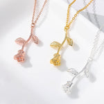 Rose Flower Statement NecklaceNecklace