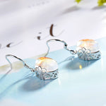 Colorful Moonstone Dangle Earrings - 925 Sterling SilverEarrings