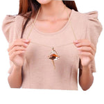 Ballerina Crystal Pendant Long Sweater Chain NecklaceNecklace