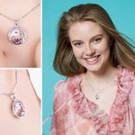 Alexandrite Sapphire Leaf Pendant NecklaceNecklace