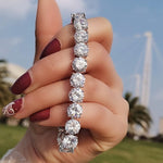 14K White Gold Filled Round Diamond BraceletBracelet