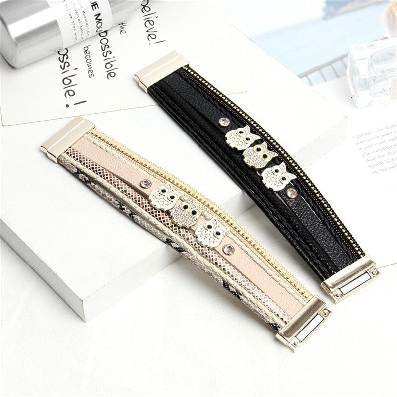 Rhinestone Owl Magnetic Buckle BraceletBracelet
