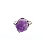 Adjustable Raw Natural Amethyst RingRing