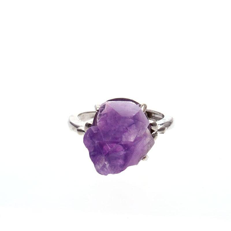 Adjustable Raw Natural Amethyst RingRing