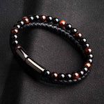 Natural Stone Genuine Leather Braided BraceletBracelet