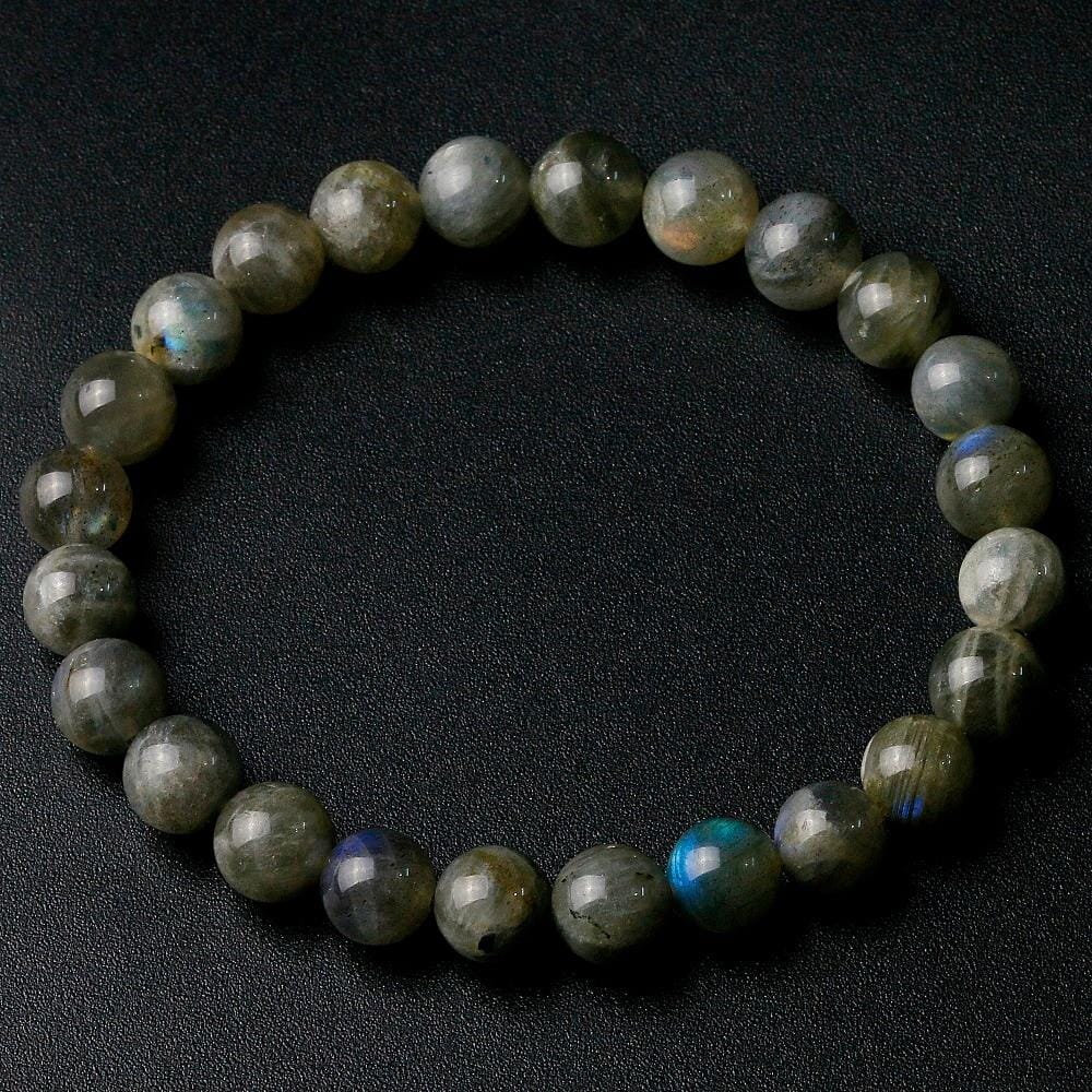 Natural Indian Labradorite Stone Round Beaded BraceletBracelet17cm