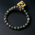 Natural Indian Labradorite Stone Round Beaded BraceletBracelet