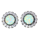 Green Fire Opal Stud EarringsEarrings