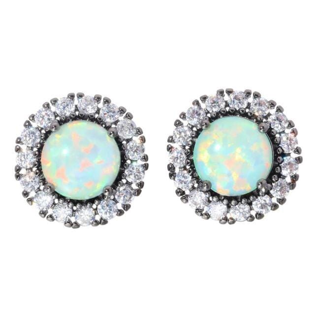 Green Fire Opal Stud EarringsEarrings