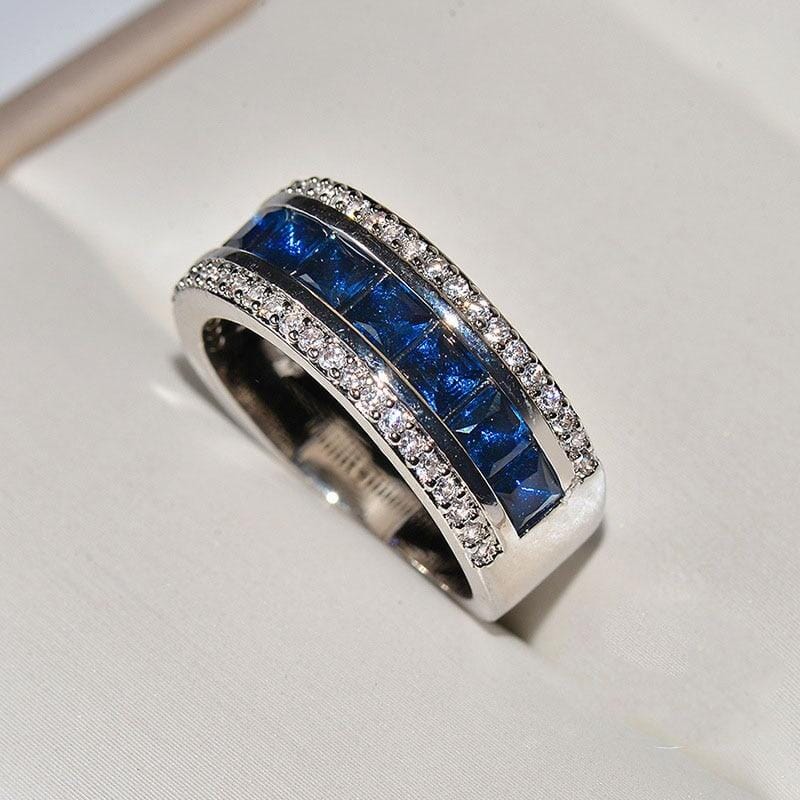 Elegant Sapphire 925 Sterling Silver RingRing7