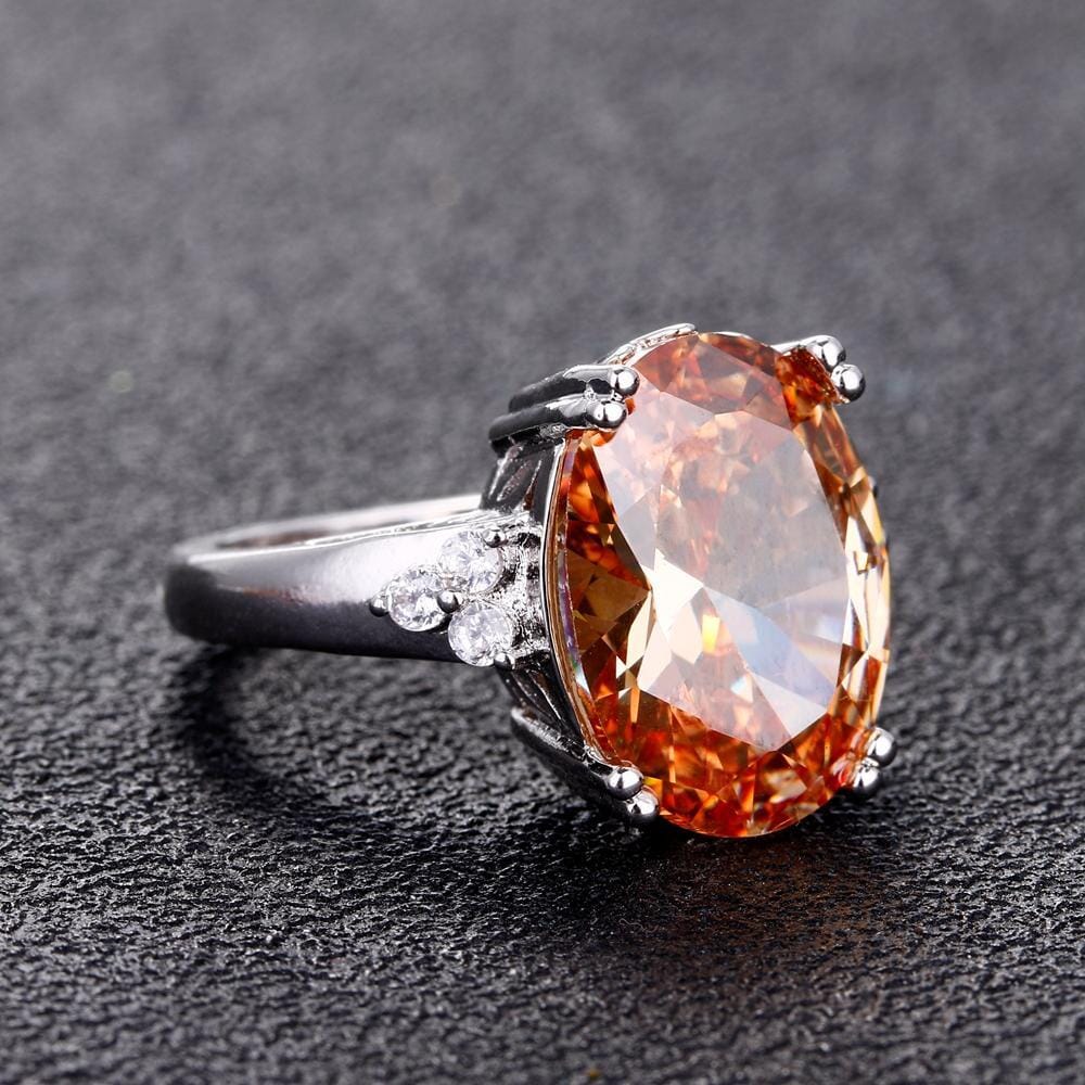 Citrine Gemstone Ring - 925 Sterling SilverRing