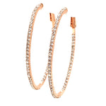 Crystal Oval Hoops CollectionEarringsLargeRose
