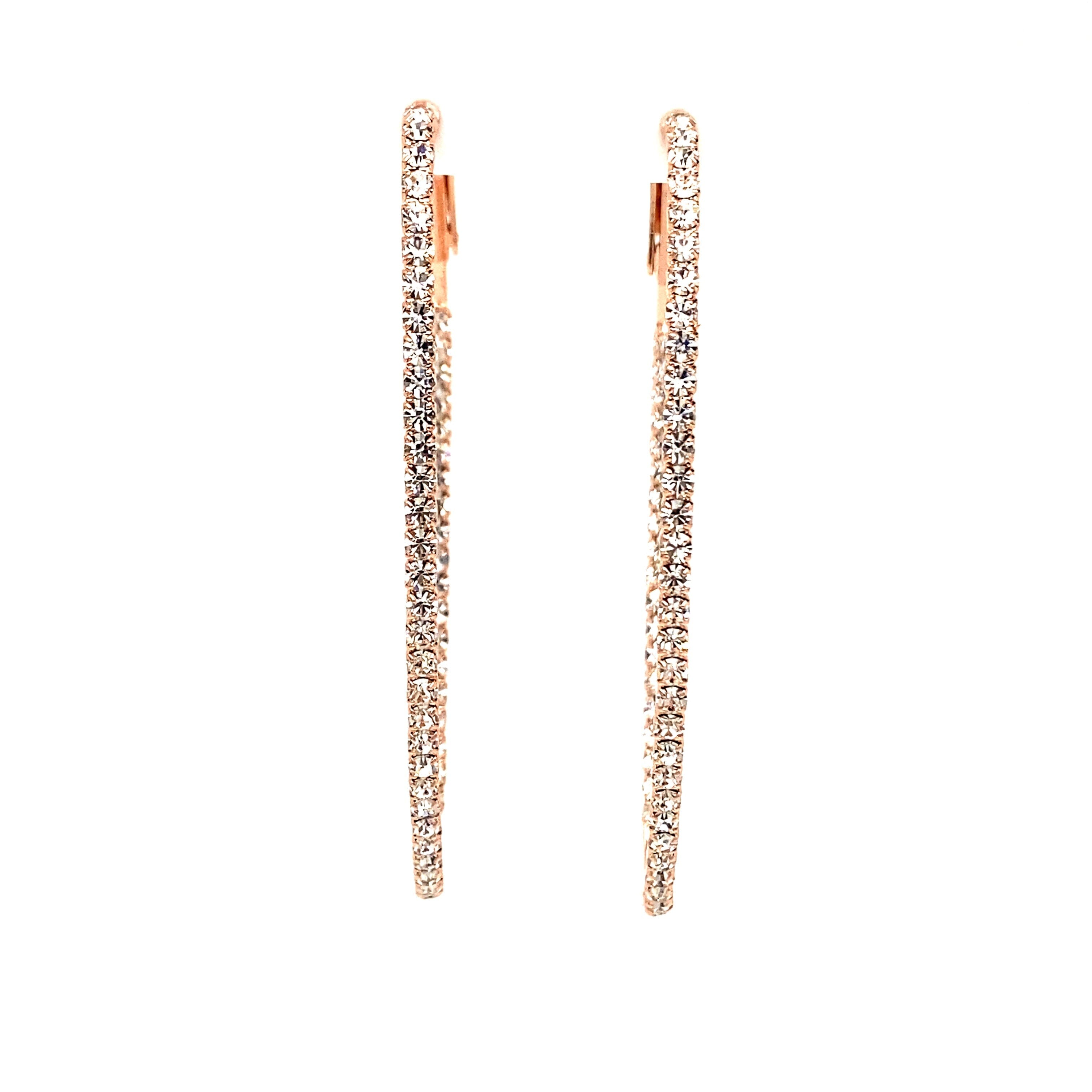 Crystal Oval Hoops CollectionEarrings