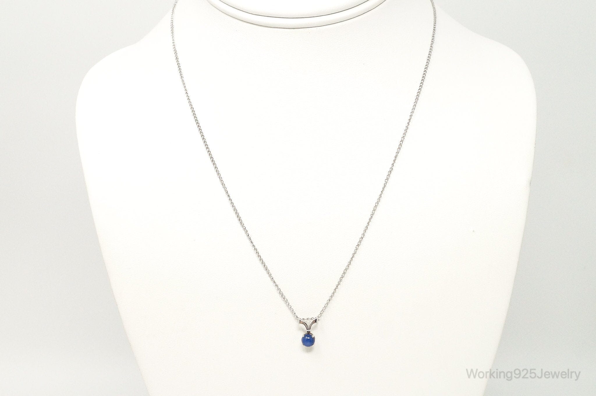 Vintage Star Sapphire Sterling Silver NecklaceJewelry > Necklaces > Pendants