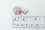 Vintage Rose Quartz Abalone Shell Bali Cat Sterling Silver Necklace PendantJewelry > Necklaces > Pendants