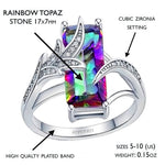 Luxurious Mystic Topaz Ring | 925 Sterling SilverRing