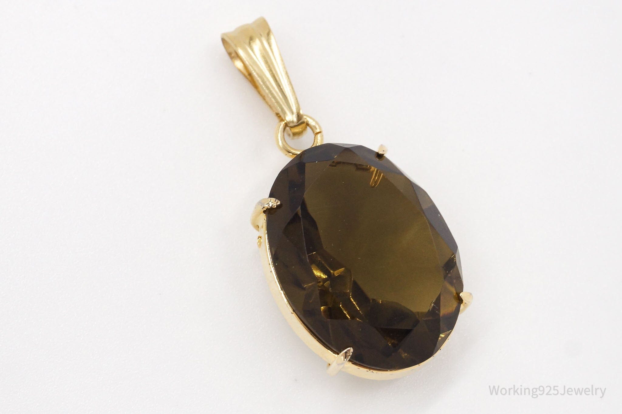 Vintage WRC 12K Gold Filled Smoky Quartz PendantJewelry > Necklaces > Pendants