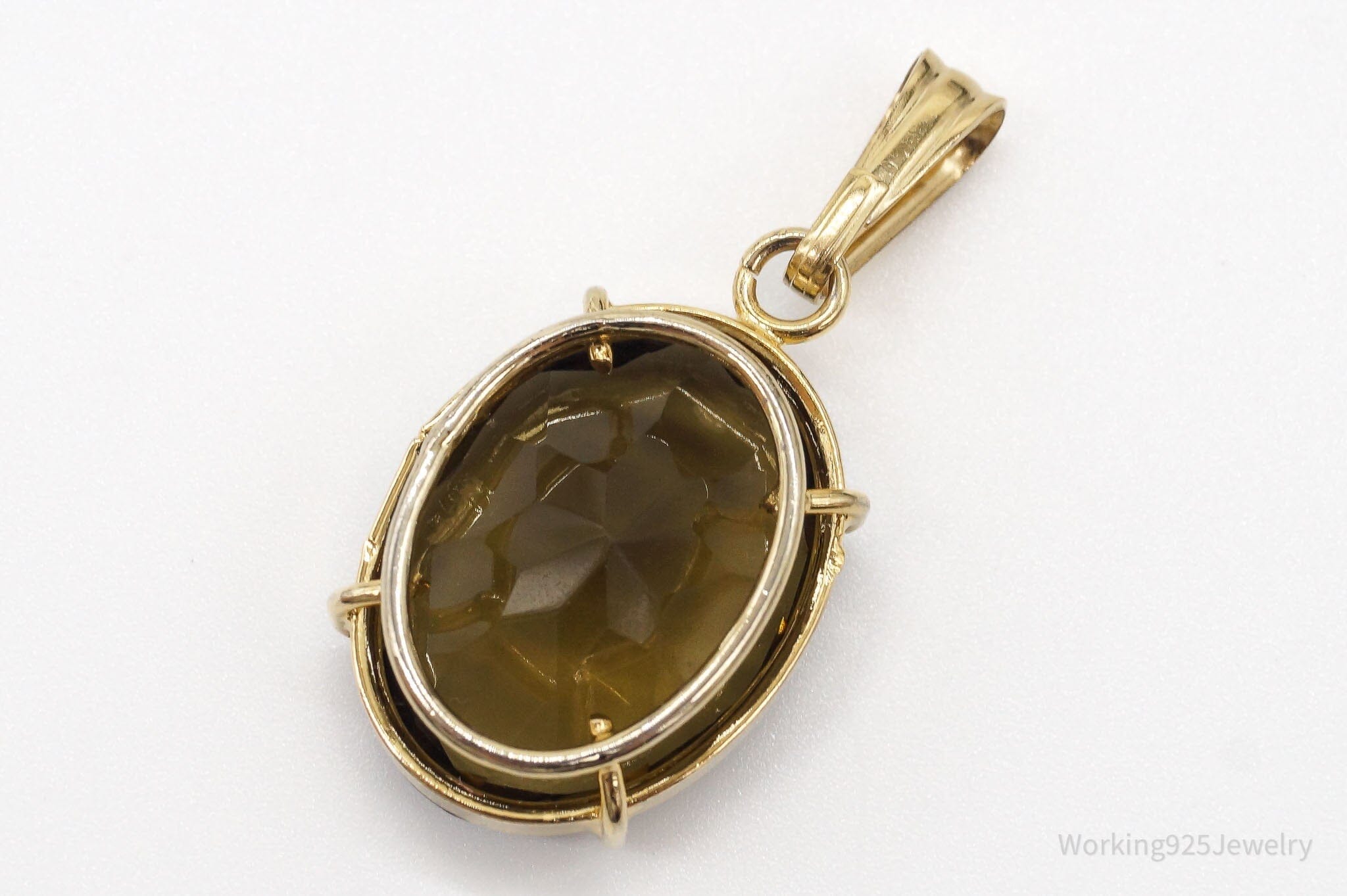 Vintage WRC 12K Gold Filled Smoky Quartz PendantJewelry > Necklaces > Pendants