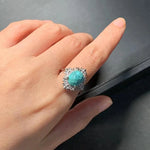 Vintage Natural Turquoise Ring for Women