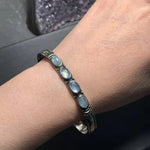 Vintage Natural Aquamarine Bracelets & Bangles For Women