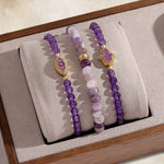 Calm Spirit Amethyst & CZ Gold BraceletBracelets - Womens