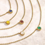Luminous Sentinel - White Quartz April Birthstone Evil Eye Gold NecklaceNecklaces - Womens