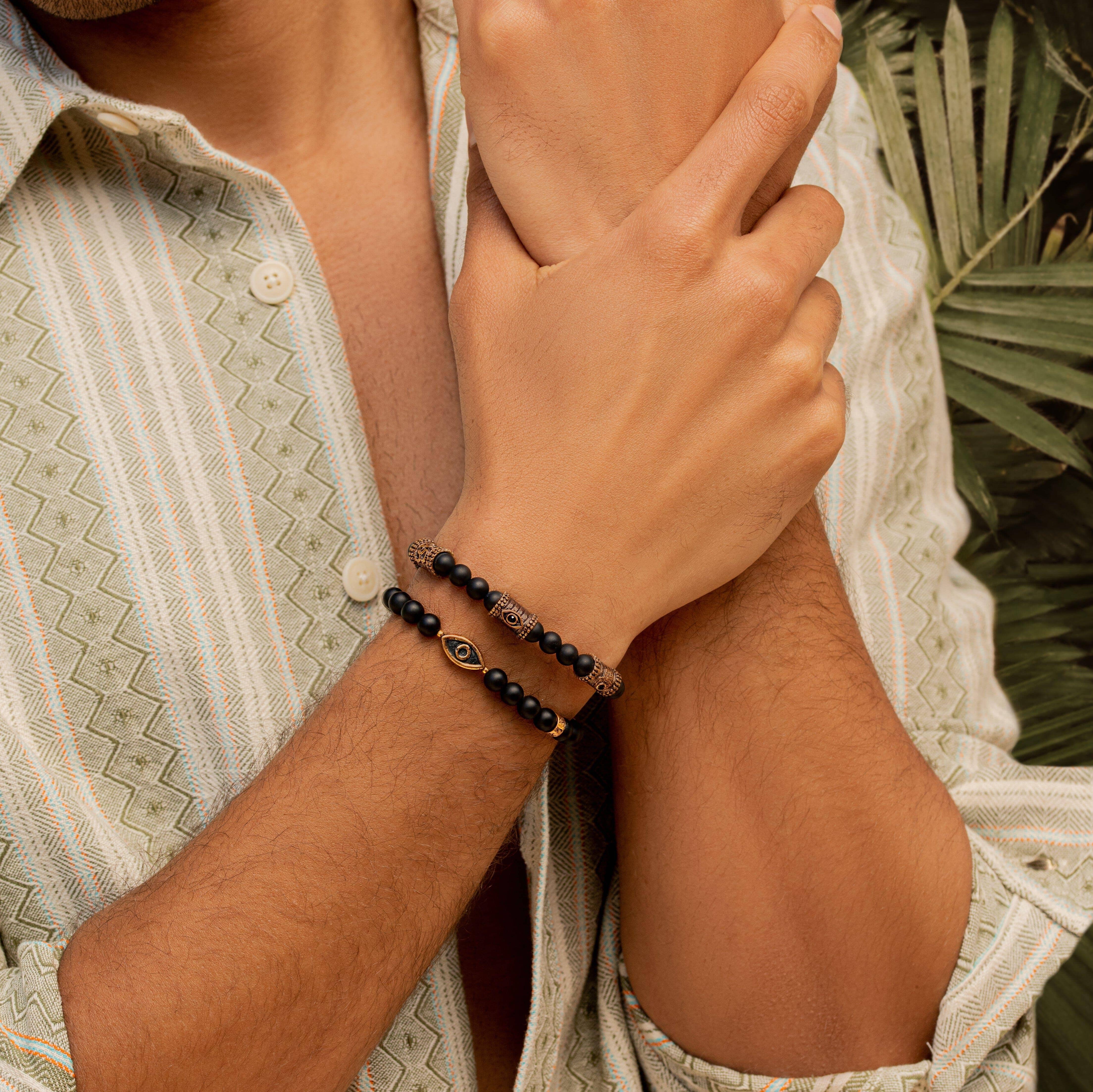 Highest Frequency - Triple Protection Matte Onyx BraceletBracelets - Mens